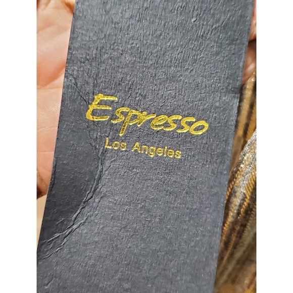 Espresso Women's Beige Polyester Round Neck Half Sleeve Knee Length Dress Size L - Picture 8 of 11